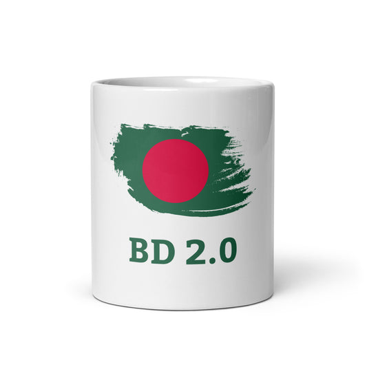 BD 2.0 white glossy mug