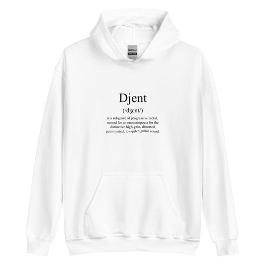 Djent Definition Hoodie - unisex heavy blend white front